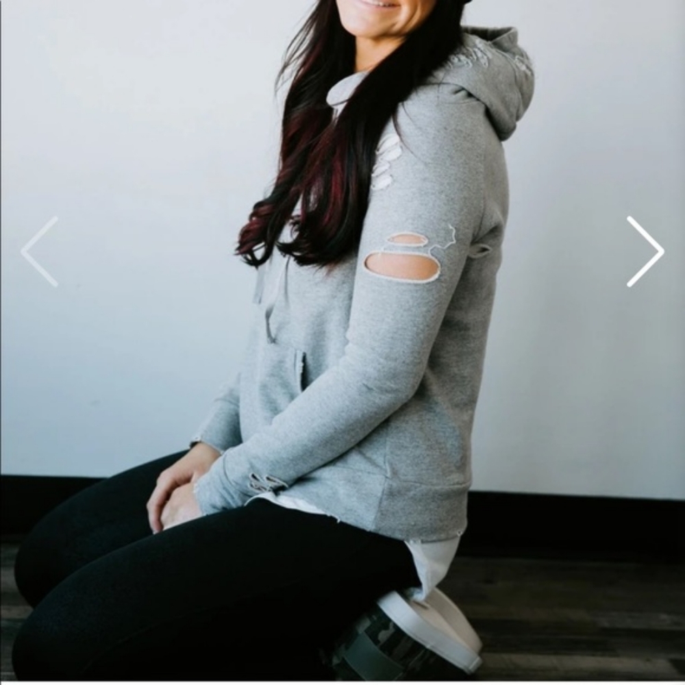 Chelsea Deboer Distressed Hoodie